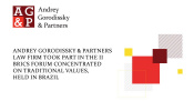 Andrey Gorodissky & Partners Law Firm took part in the II BRICS Forum concentrated on traditional values, held in Brazil